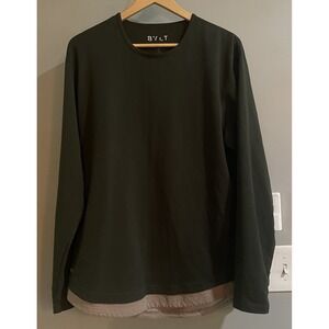 BYLT Shirt Drop Cut Dual‎ Layer Lux Long Sleeve Performance Athleisure Large